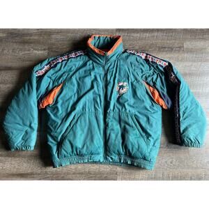 Vintage NFL Miami Dolphins Game Day by Phenom Puffer Jacket size XXL